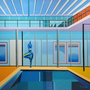 (Leehaesung) House of Happiness, 91x91cm, Acrylic on canvas, 2024